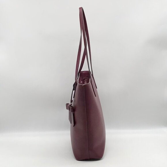 Kate Spade Dark Purple Saffiano Leather Brynn Tote Bag - Picture 4 of 11
